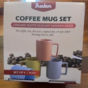 New 4-pc Coffee Mug Set